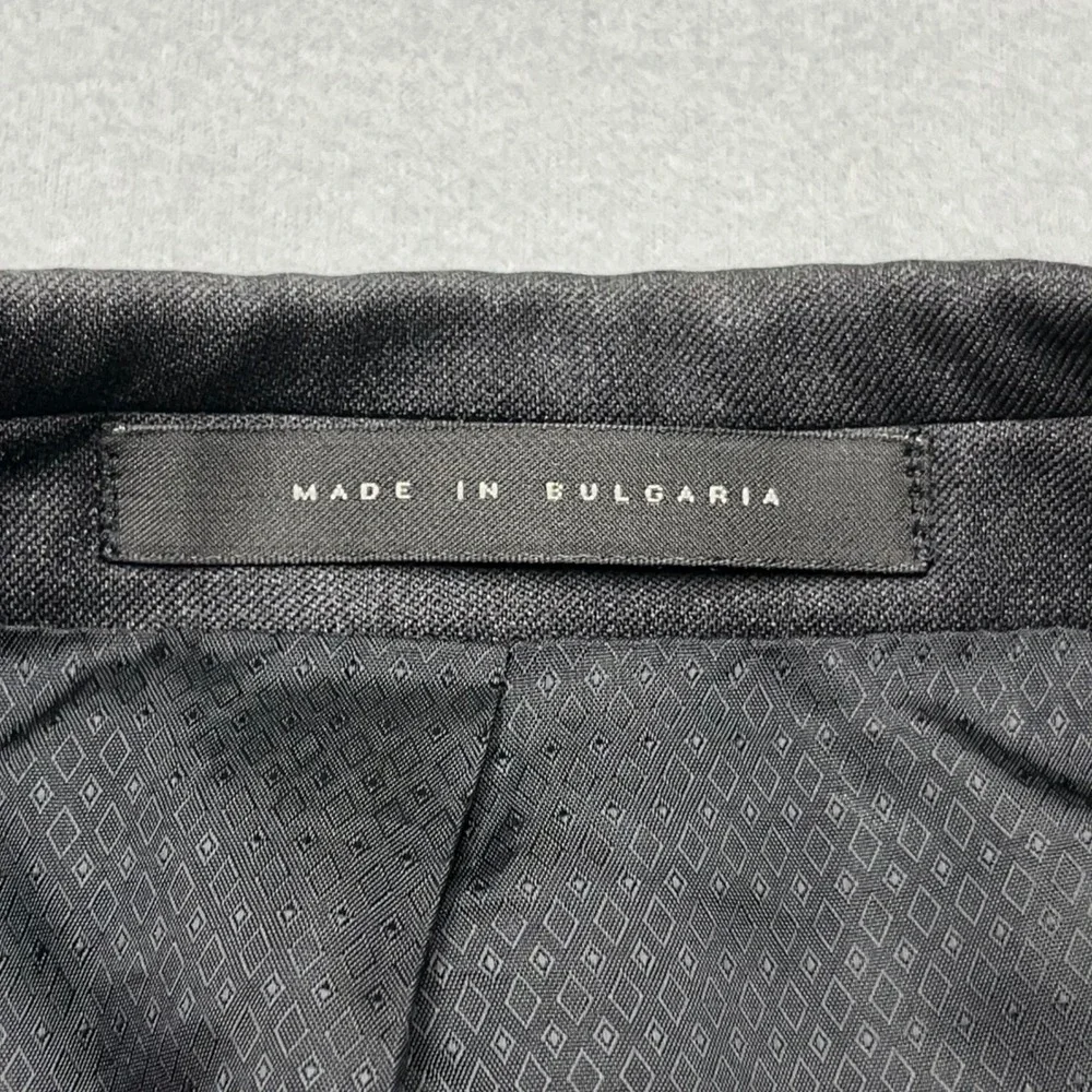 HUGO BOSS Men's Charcoal Super 100 Wool Suit Jacket Blazer Made‎ in Bulgaria 40R